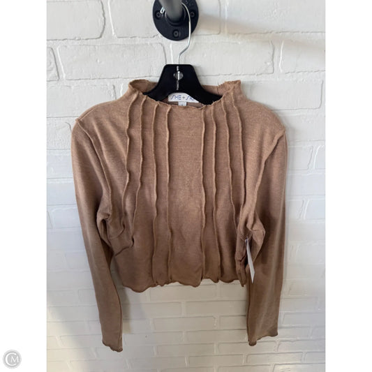 Top Long Sleeve By She + Sky In Tan, Size: L