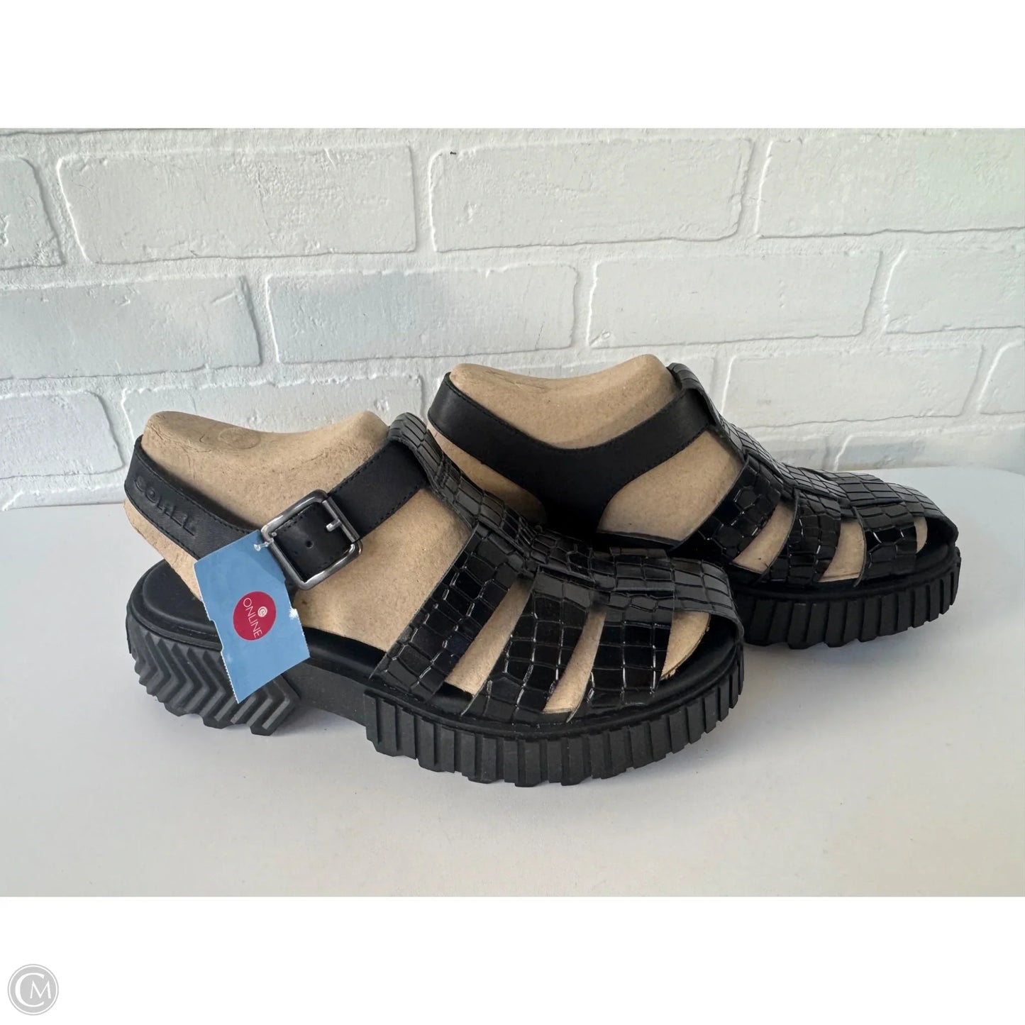 Sandals Flats By Sorel In Black, Size: 9