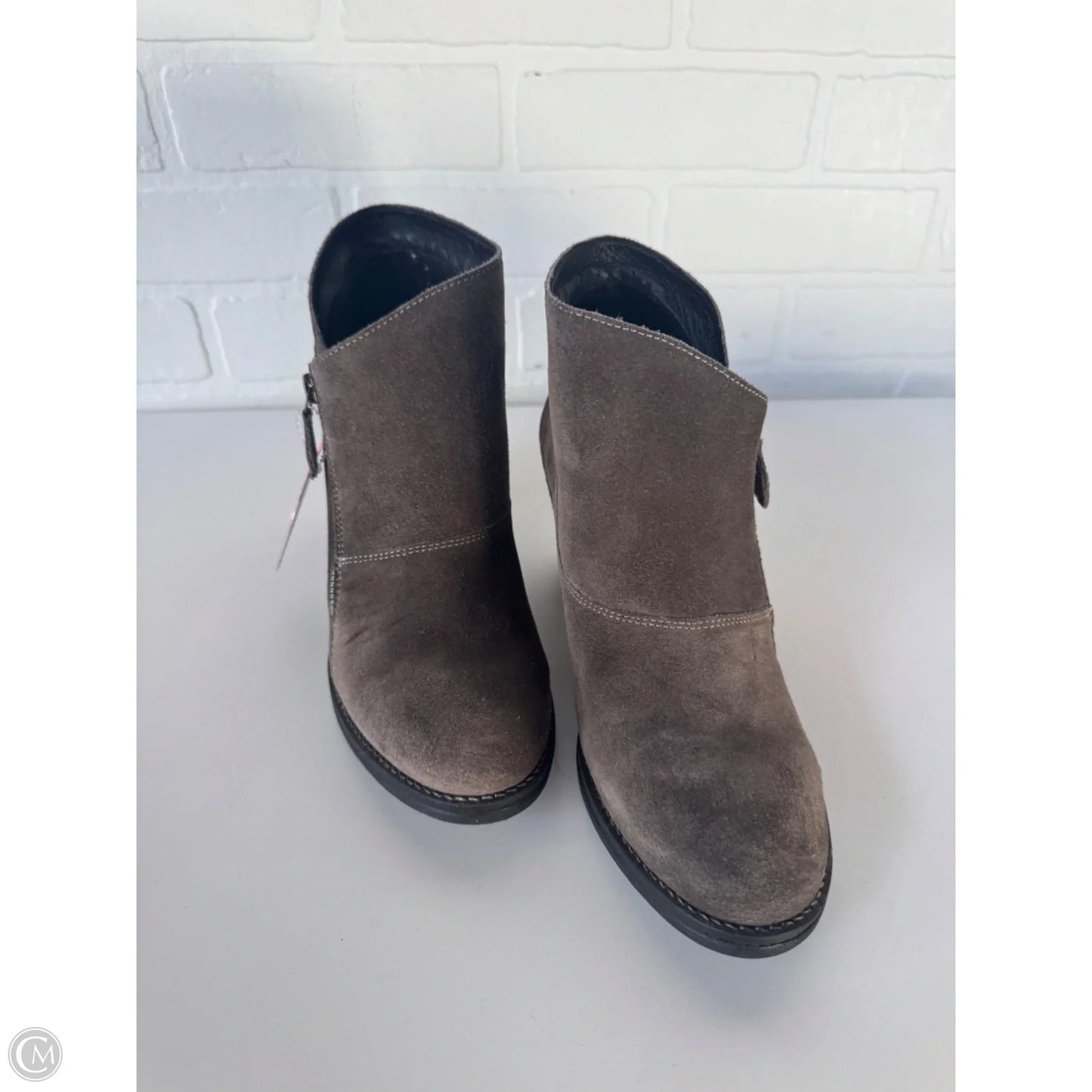 Boots Ankle Heels By Taos In Brown, Size: 7