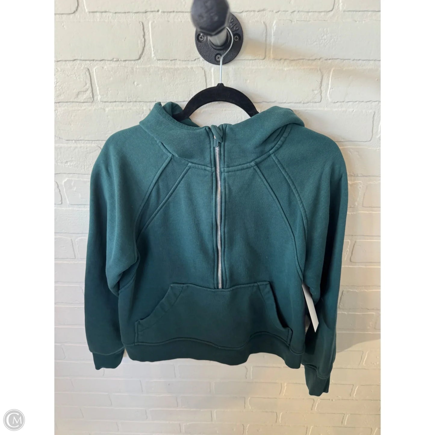 Sweatshirt Hoodie By Danskin In Green, Size: M
