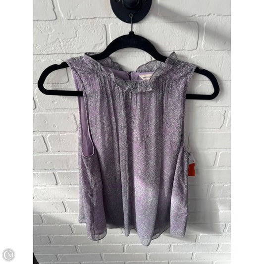 Top Sleeveless By Rebecca Taylor In Purple, Size: S