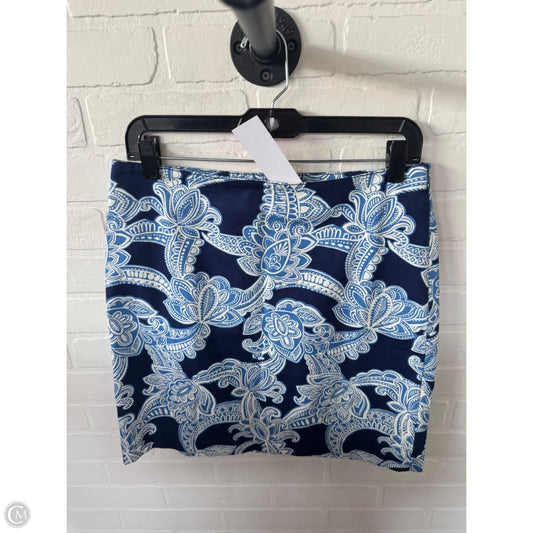 Skirt Mini & Short By Talbots In Blue & White, Size: 4
