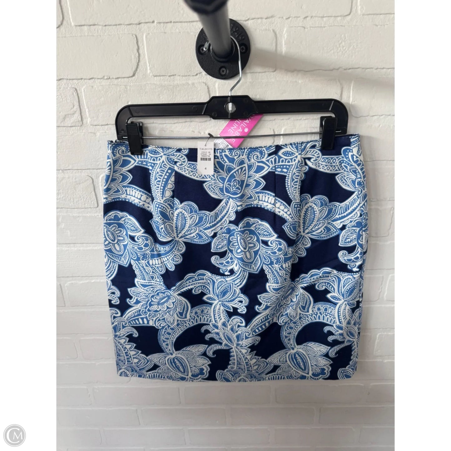 Skirt Mini & Short By Talbots In Blue & White, Size: 4