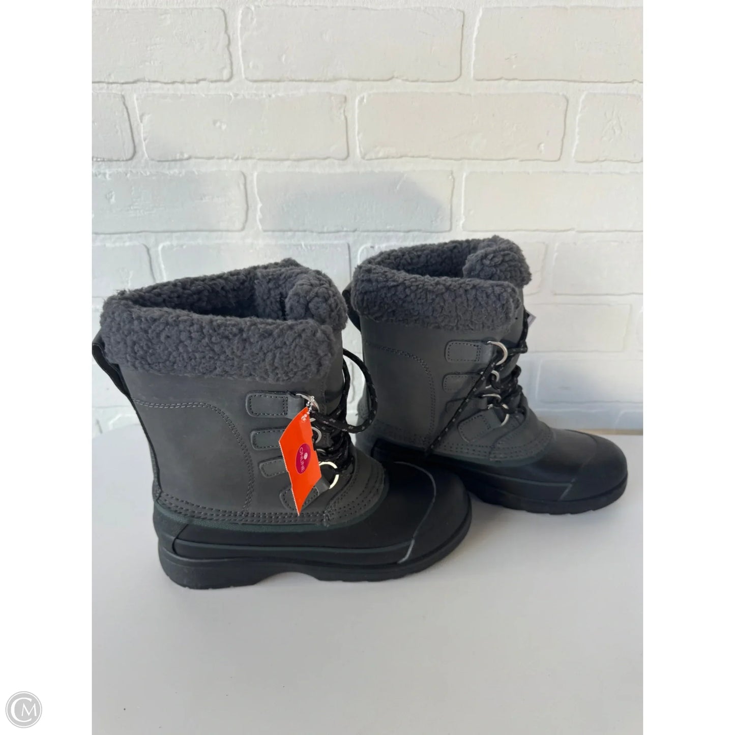Boots Snow By Lands End In Black & Grey, Size: 7
