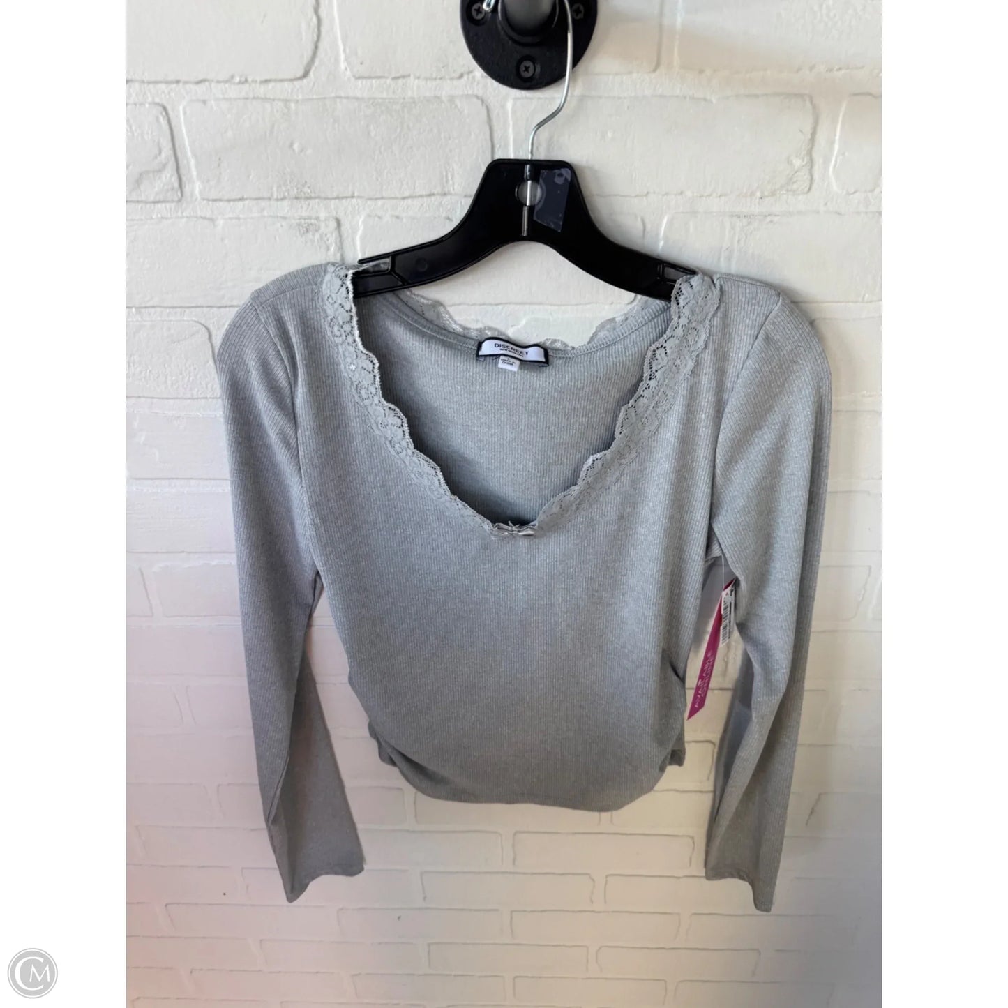 Top Long Sleeve By Discreet Wear In Grey, Size: L