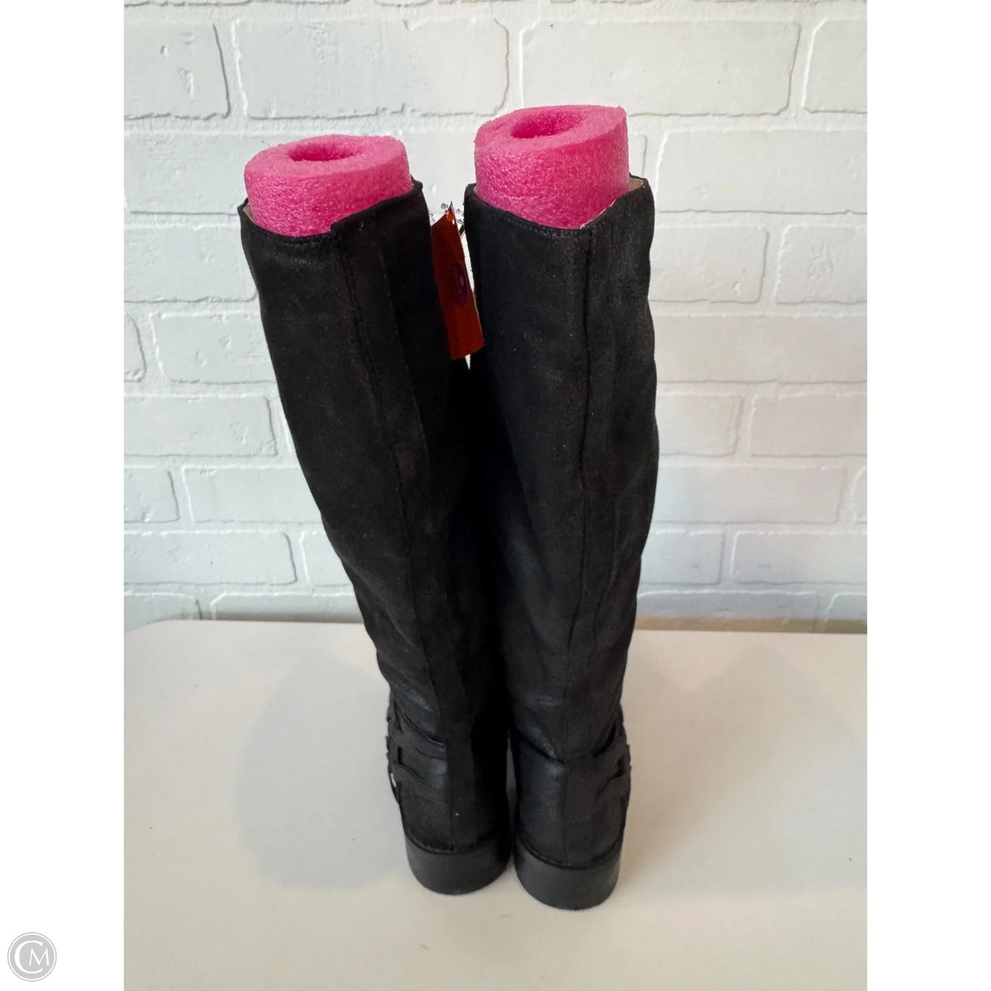 Boots Knee Flats By Clothes Mentor In Black, Size: 7