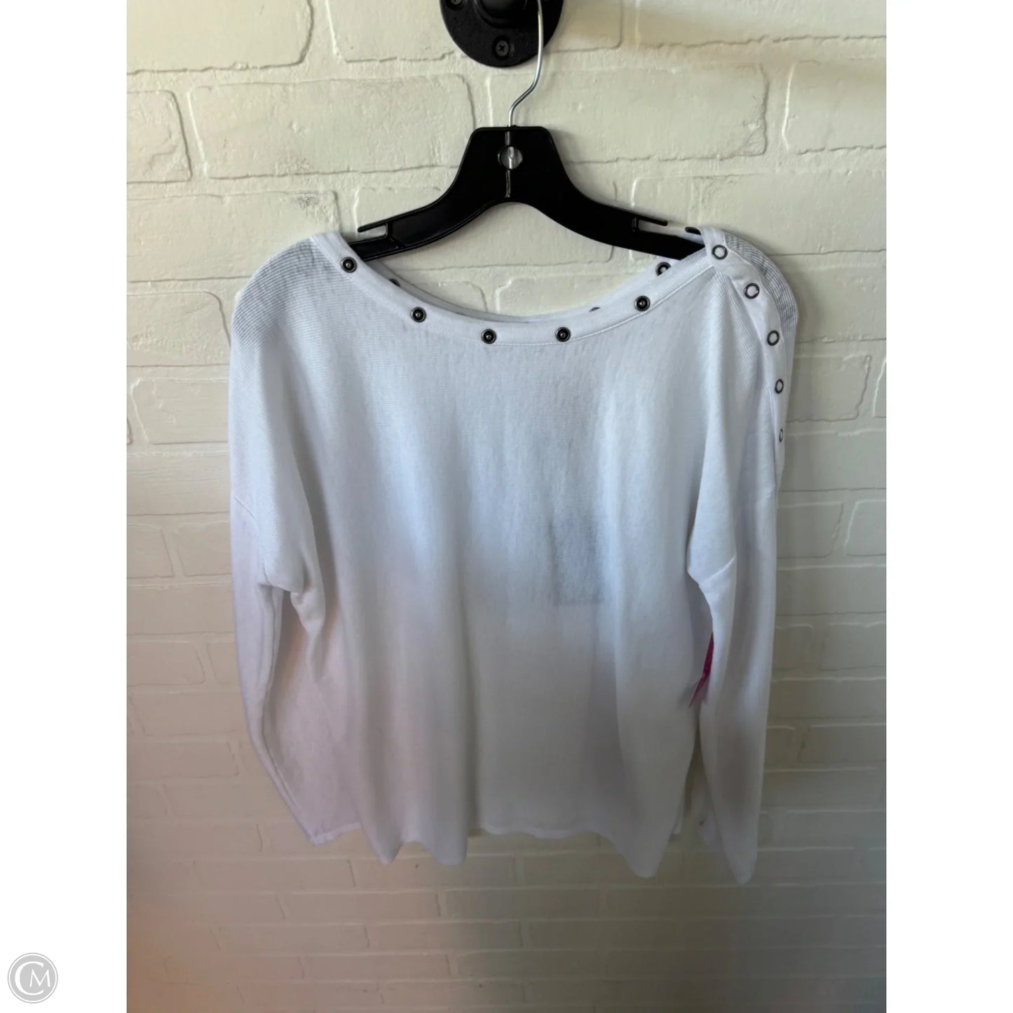Top Long Sleeve By Chaser In White, Size: M