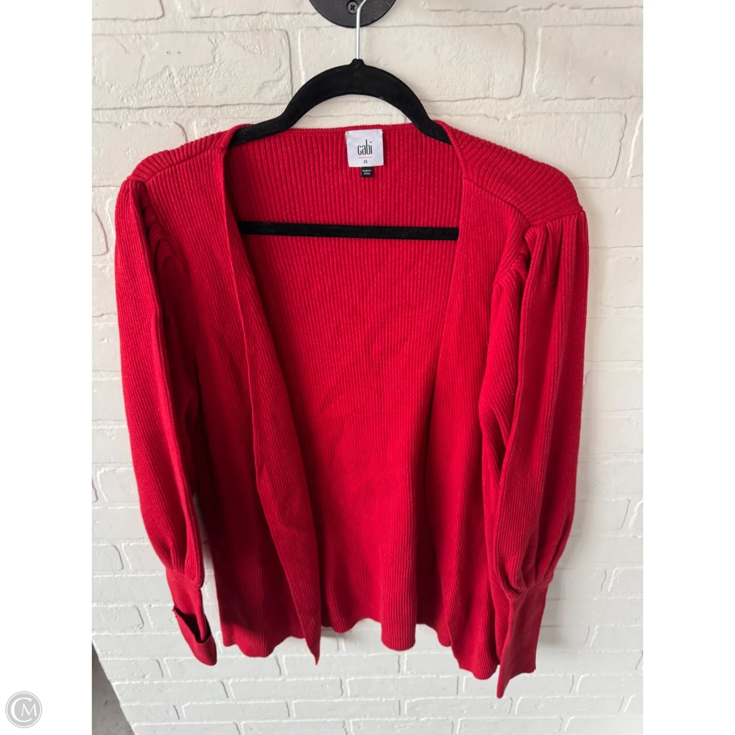 Sweater Cardigan By Cabi In Red, Size: M