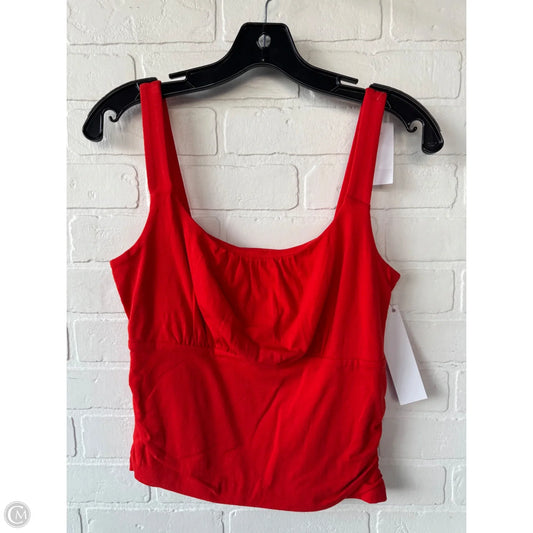 Top Sleeveless By Loft In Red, Size: M