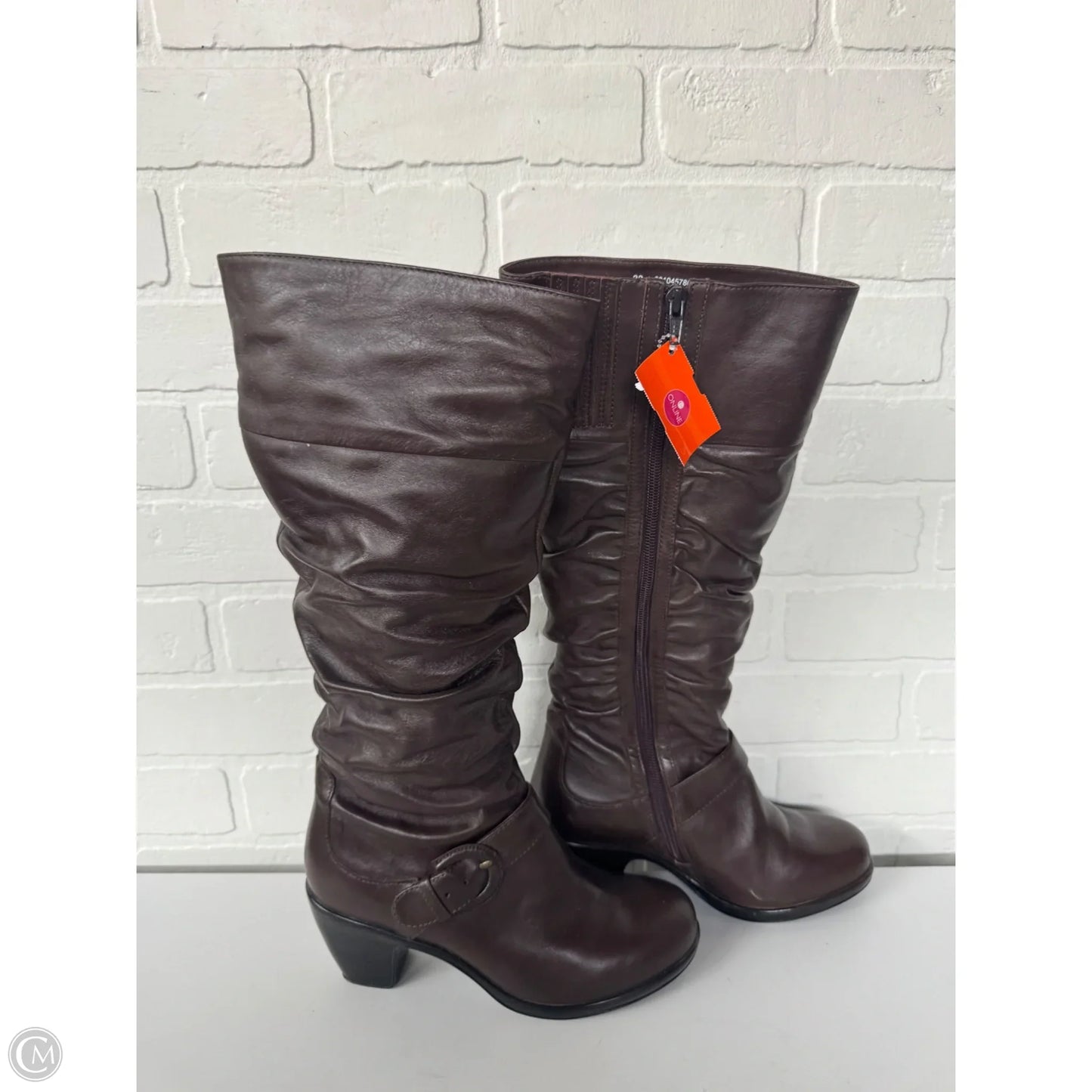 Boots Knee Heels By Dansko In Brown, Size: 7.5