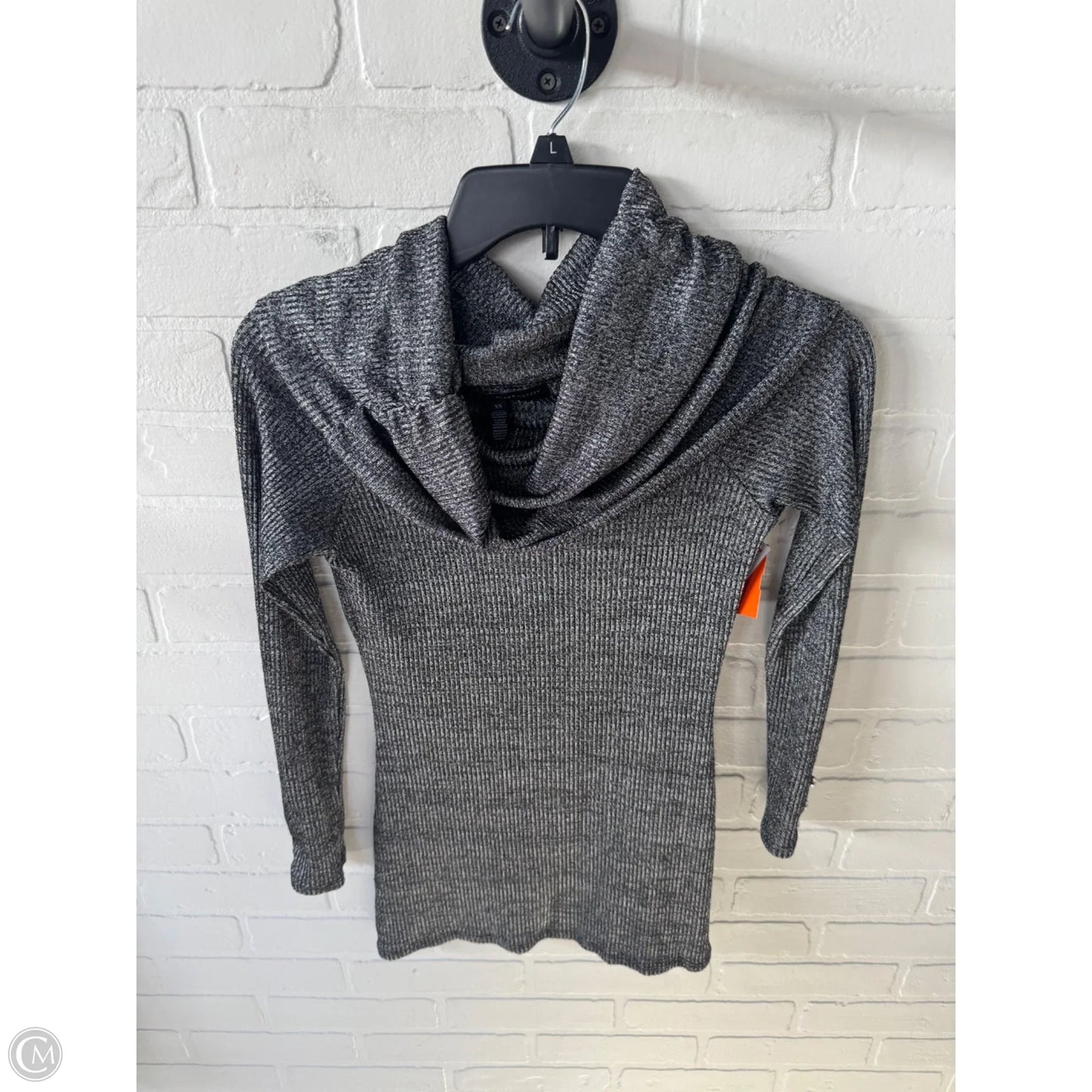 Top Long Sleeve By White House Black Market In Black & Grey, Size: Xs