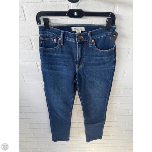 Jeans Straight By Madewell In Blue Denim, Size: 0