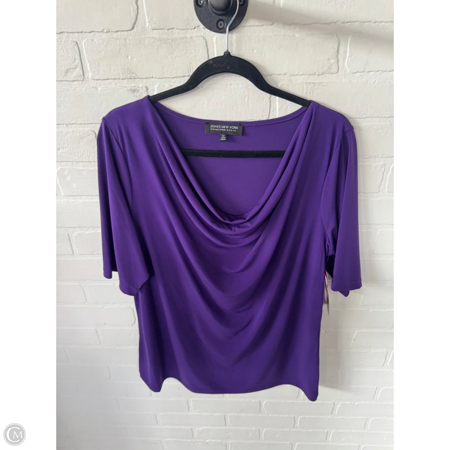 Top Short Sleeve By Jones New York In Purple, Size: 0x