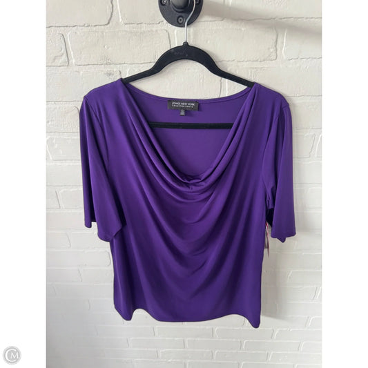 Top Short Sleeve By Jones New York In Purple, Size: 0x