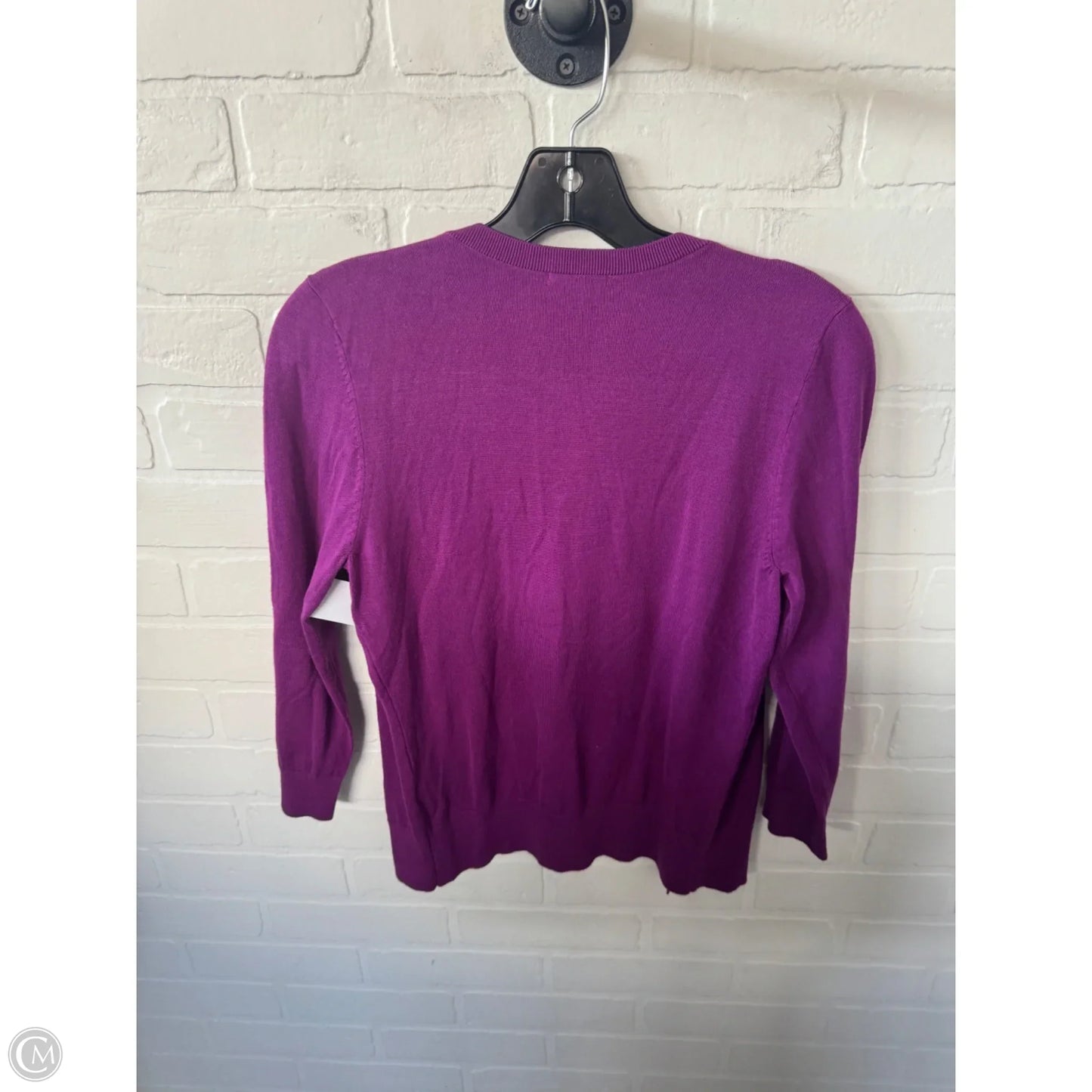 Sweater Cardigan By Halogen In Purple, Size: S