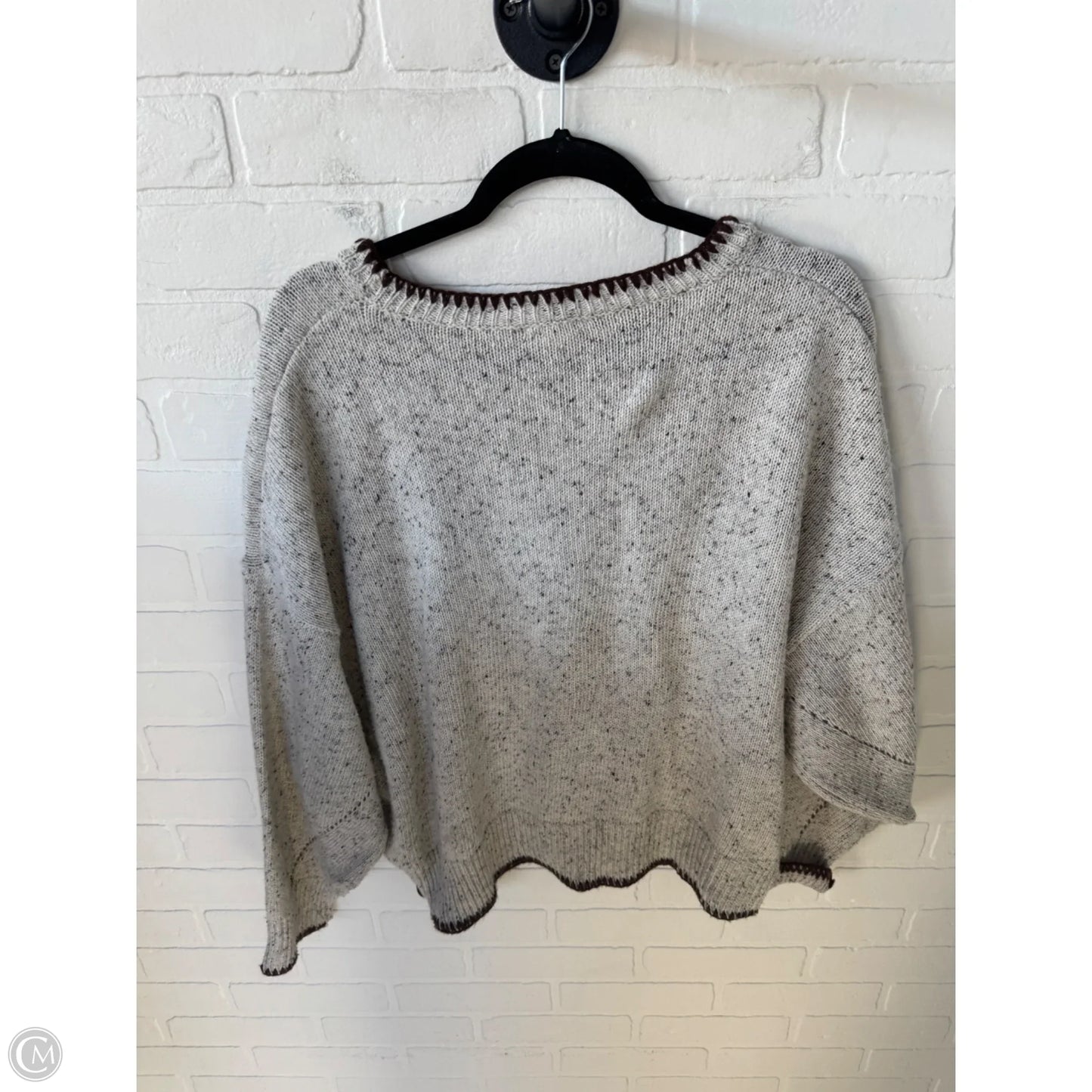 Sweater By Mystree In Brown & Grey, Size: M
