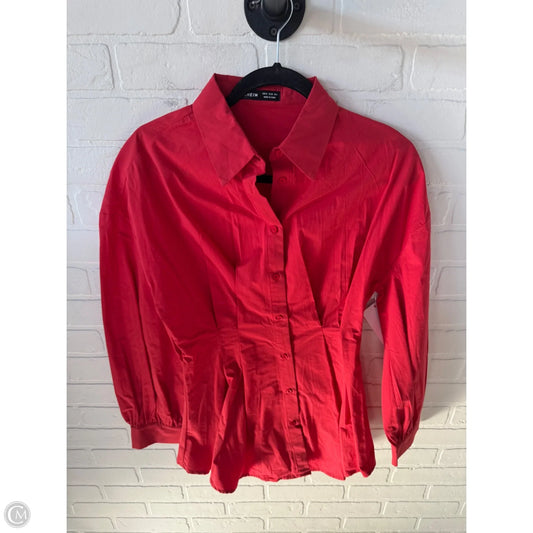Top Long Sleeve By Shein In Red, Size: S