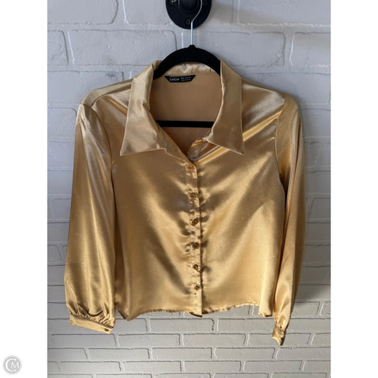 Top Long Sleeve Basic By Shein In Gold, Size: S