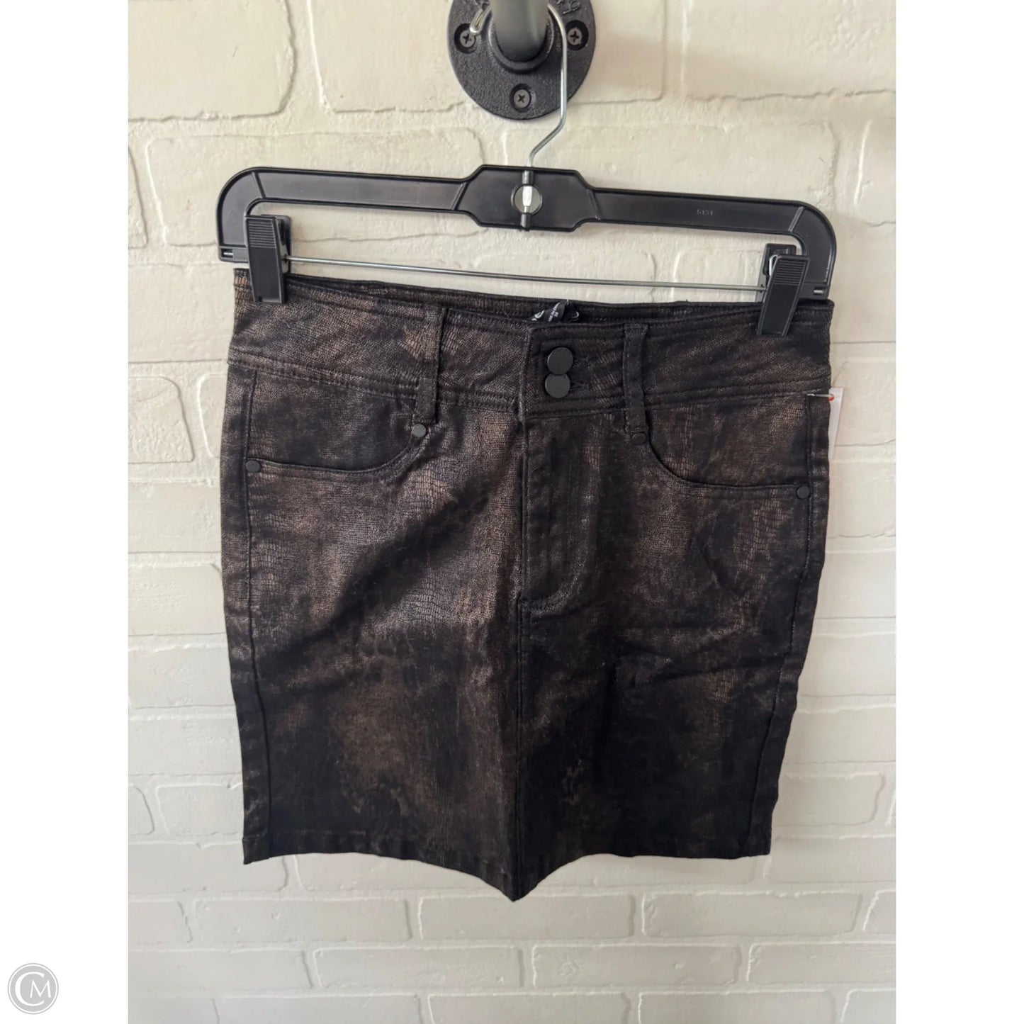 Skirt Mini & Short By Bebe In Black & Brown, Size: 6