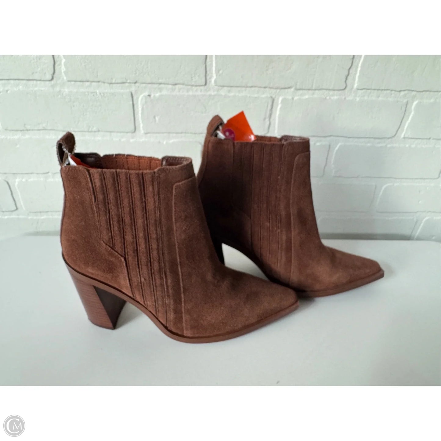 Boots Ankle Heels By Vince Camuto In Brown, Size: 8