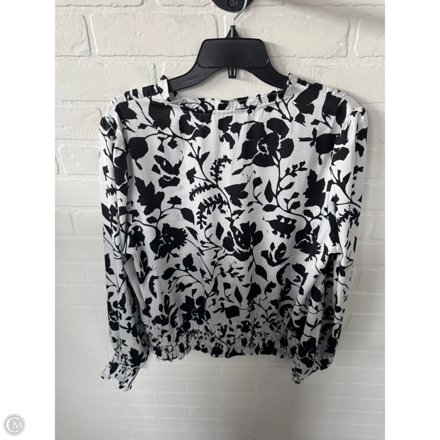 Top Long Sleeve By Inc In Black & White, Size: Xl