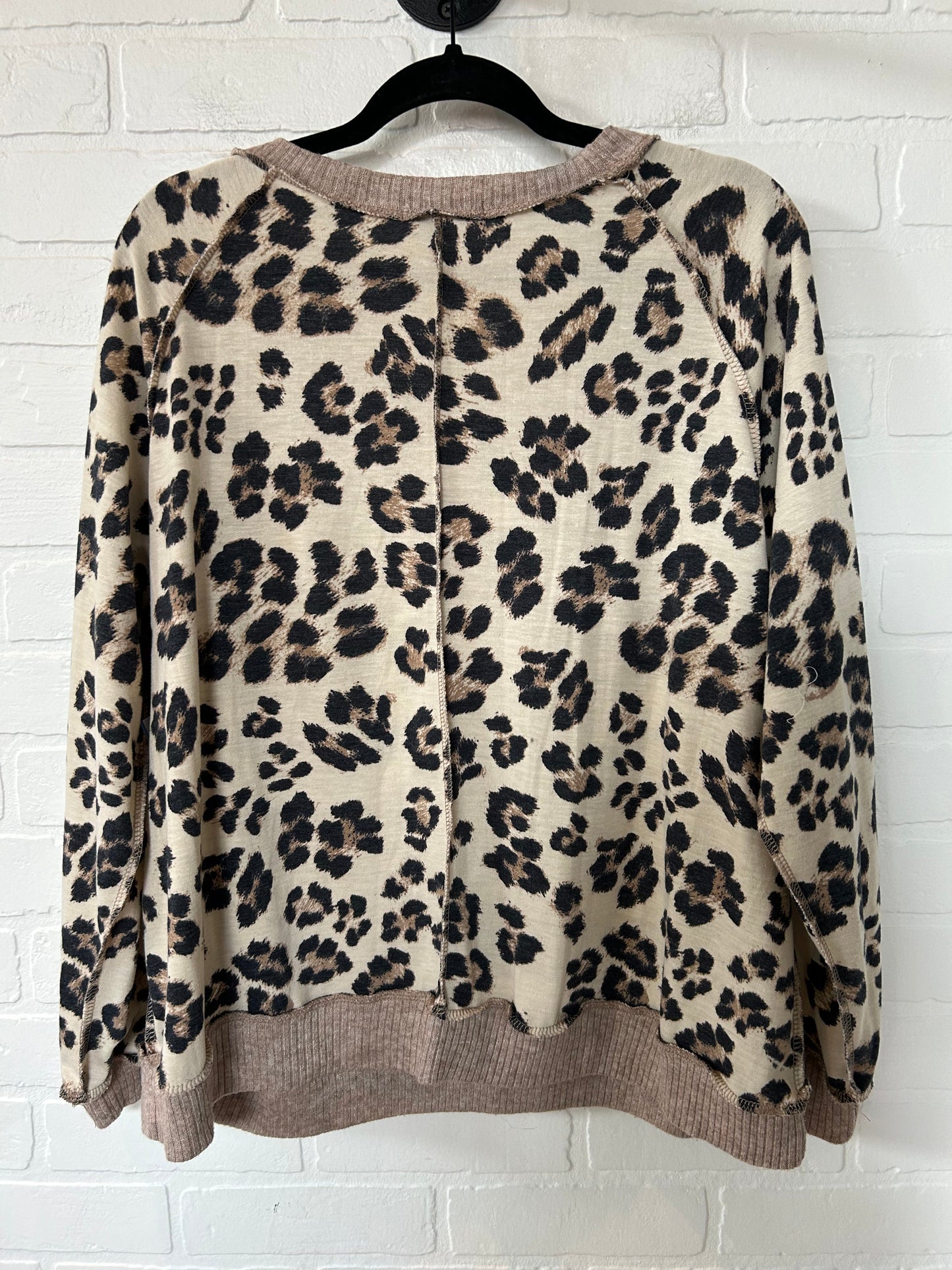 Animal Print Top Long Sleeve Allie Rae, Size S