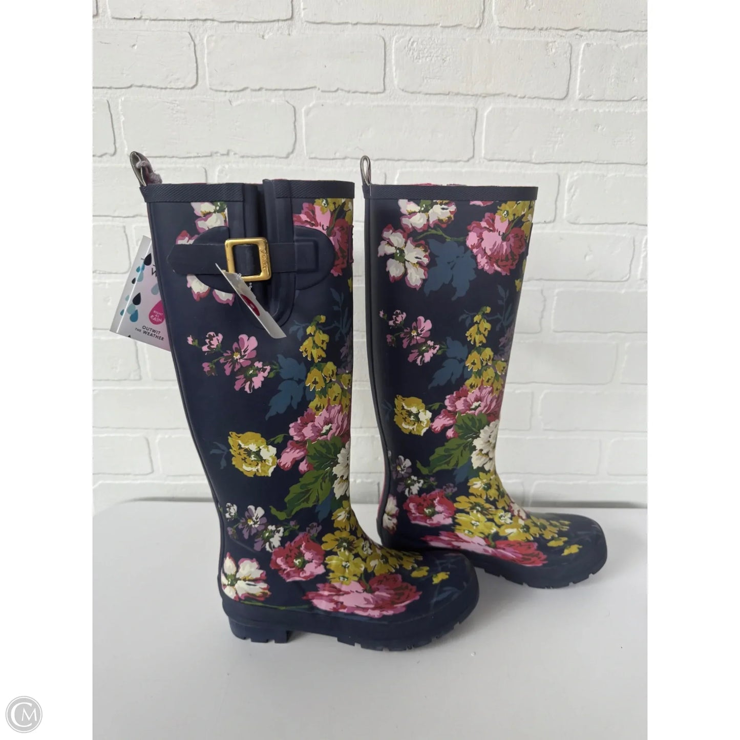 Boots Rain By Joules In Blue & Pink, Size: 5