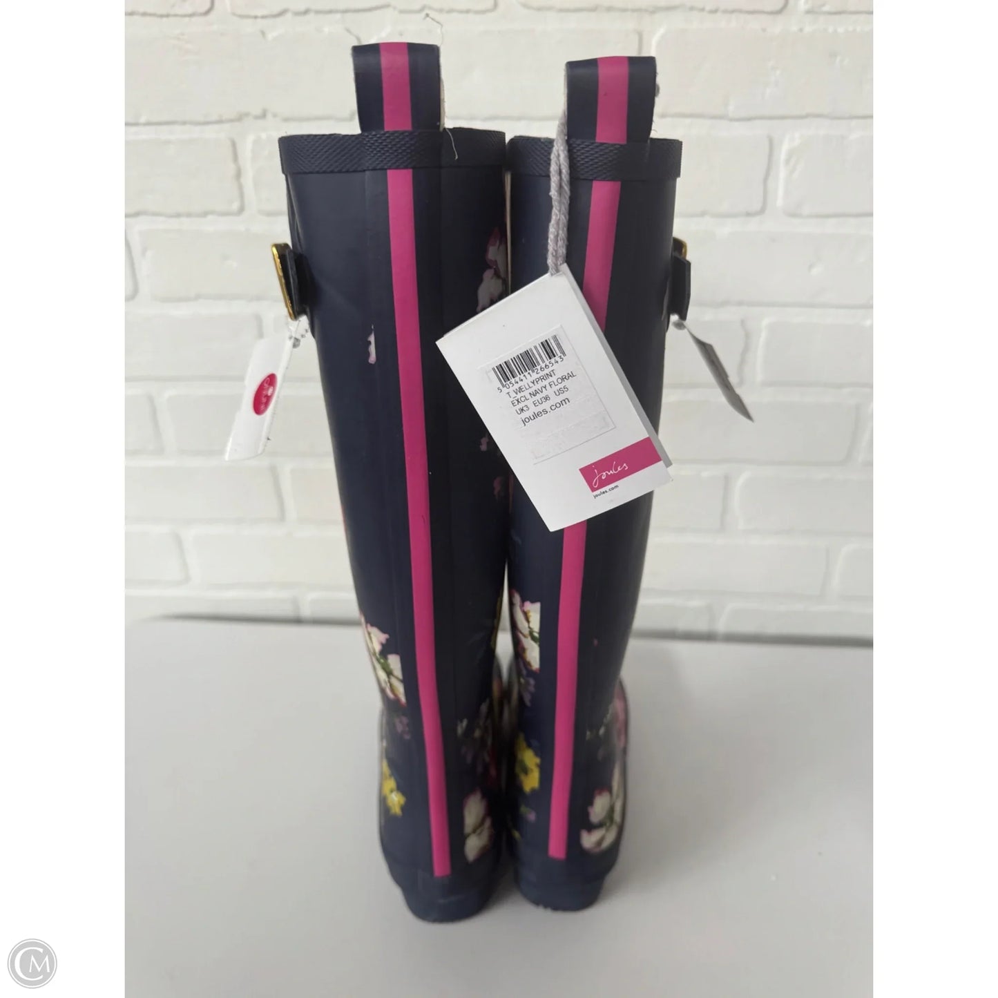 Boots Rain By Joules In Blue & Pink, Size: 5