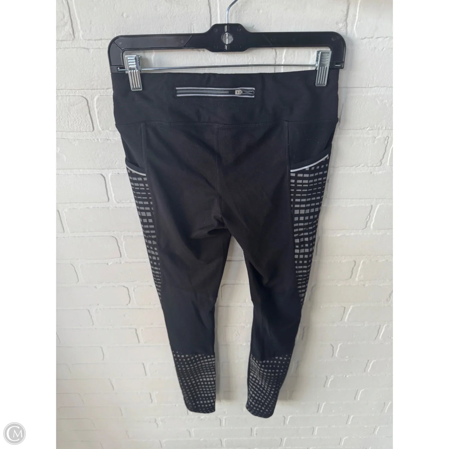Athletic Leggings By Athleta In Black & Grey, Size: 4