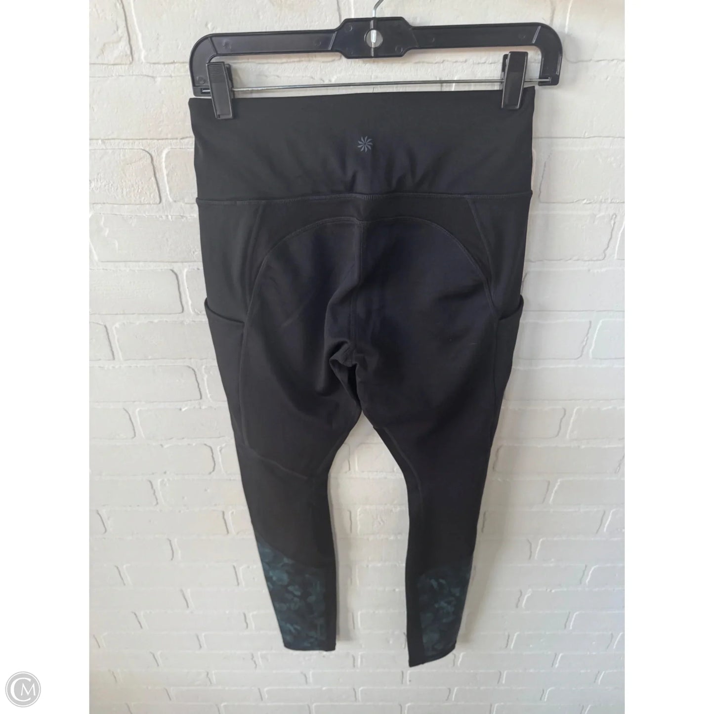 Athletic Leggings By Athleta In Black & Green, Size: 4