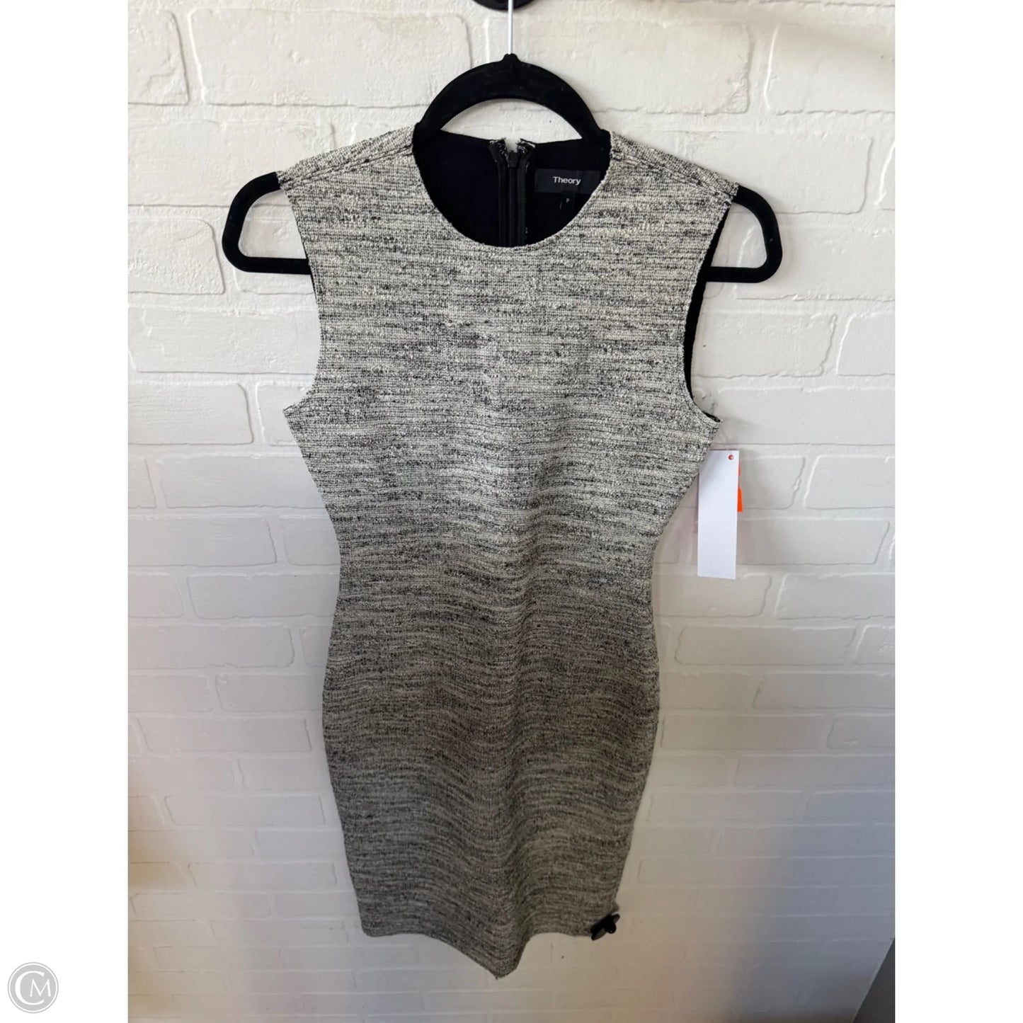 Dress Work By Theory In Black & Cream, Size: Xs