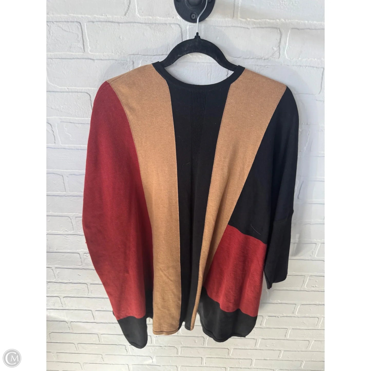 Sweater Cardigan By Chicos In Black & Brown, Size: S