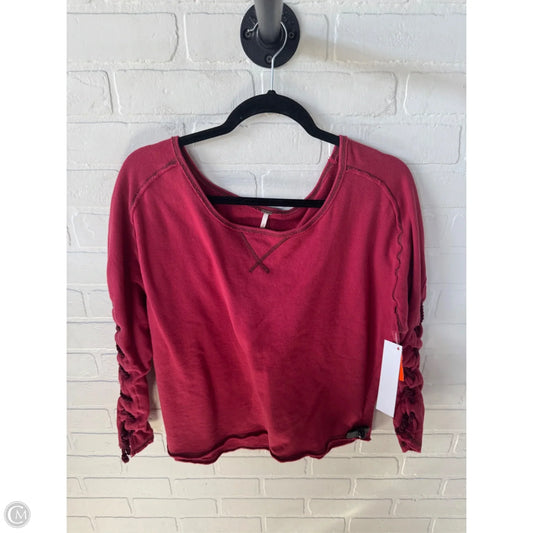 Sweatshirt Crewneck By Free People In Red, Size: S