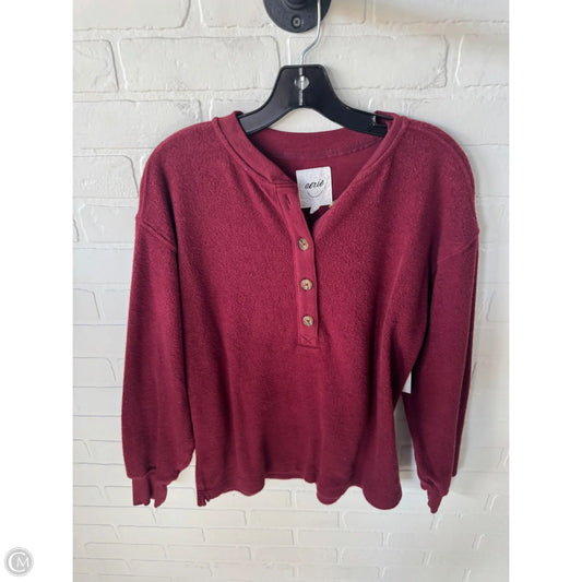 Top Long Sleeve By Aerie In Red, Size: Xs