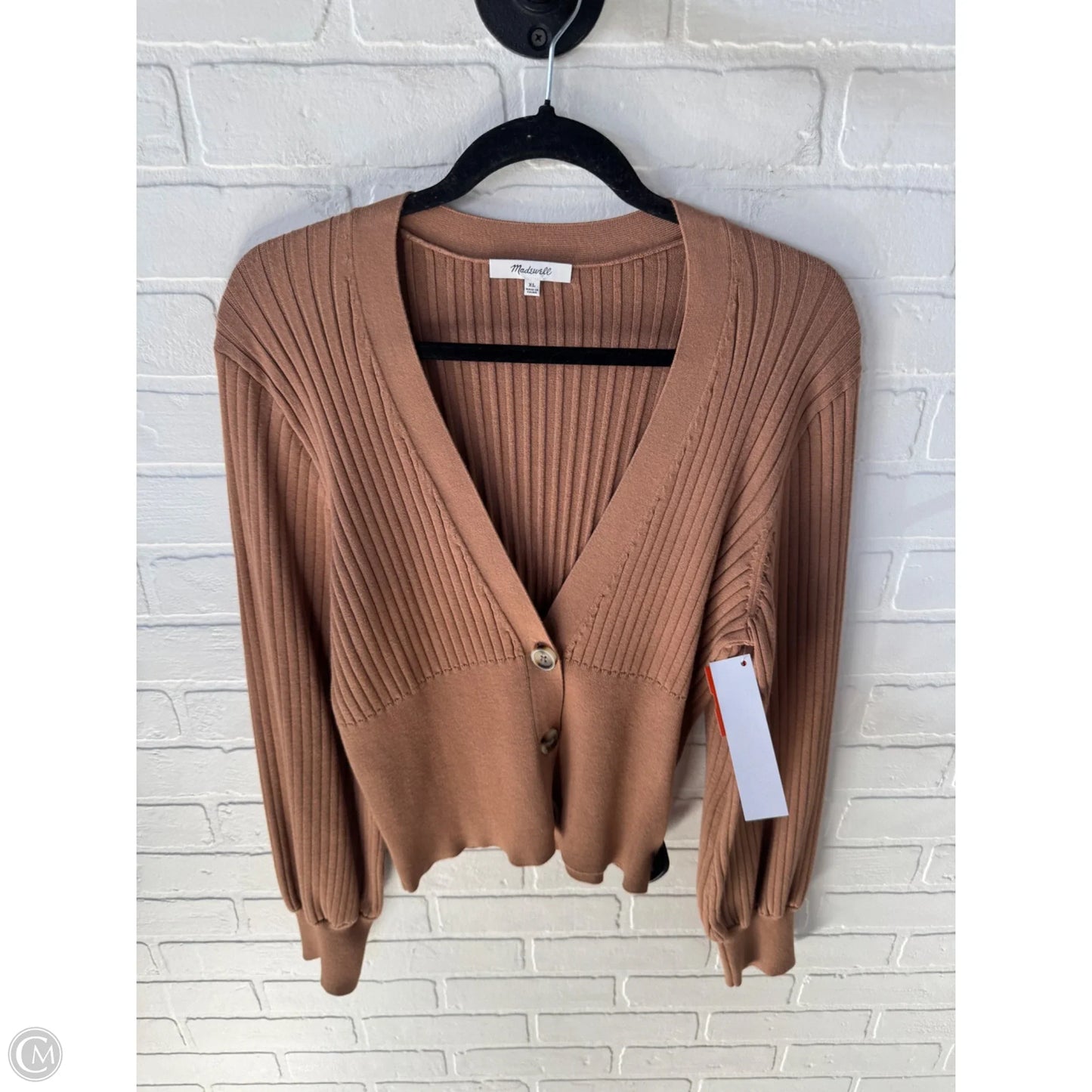 Sweater Cardigan By Madewell In Tan, Size: Xl