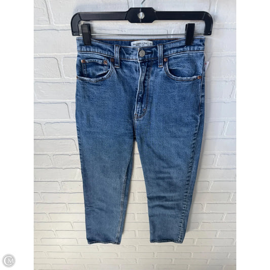 Jeans Straight By Abercrombie And Fitch In Blue Denim, Size: 2
