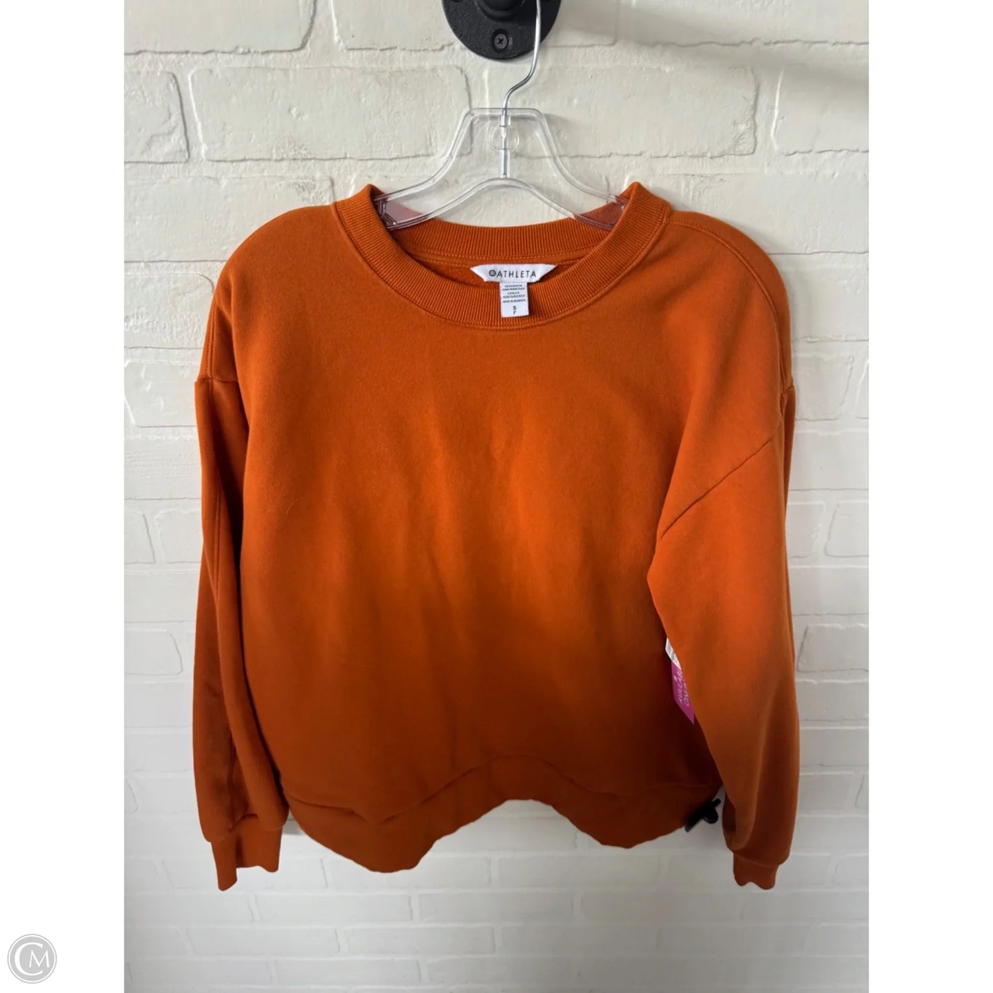 Athletic Sweatshirt Crewneck By Athleta In Orange, Size: S