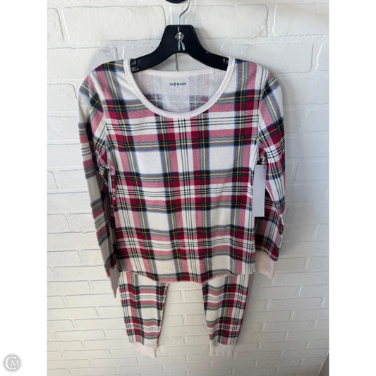 Pajamas 2pc By Old Navy In Cream & Red, Size: M