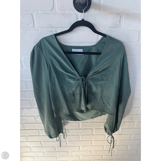 Top Long Sleeve By Urban Outfitters In Green, Size: S