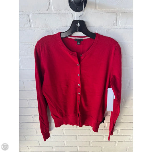 Sweater Cardigan By Ann Taylor In Red, Size: M