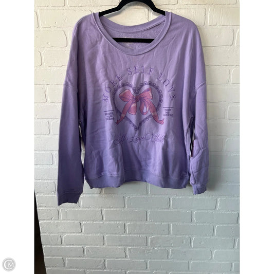 Sweatshirt Crewneck By Zoe And Liv In Purple, Size: Xxl