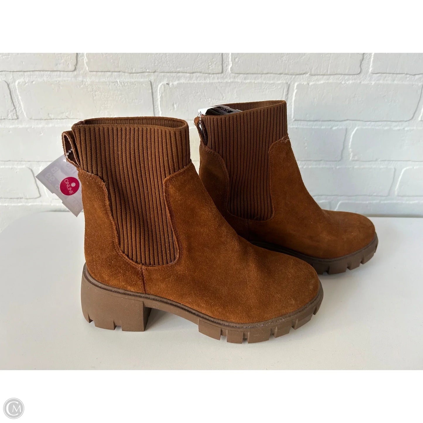 Boots Mid-calf Heels By Steve Madden In Brown, Size: 7.5