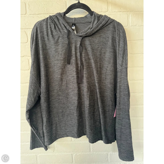 Athletic Top Long Sleeve Hoodie By Kyodan In Grey, Size: Xl