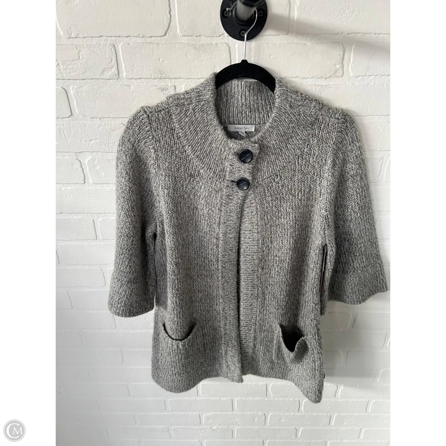 Sweater Cardigan By Amber Sun In Grey, Size: S