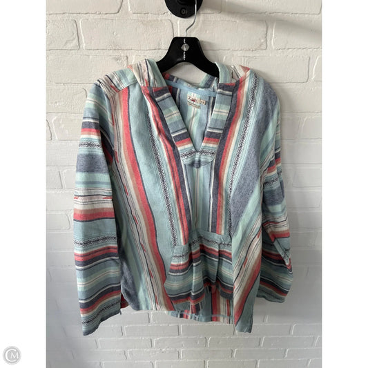 Top Long Sleeve By Faherty In Blue & Pink, Size: Xl