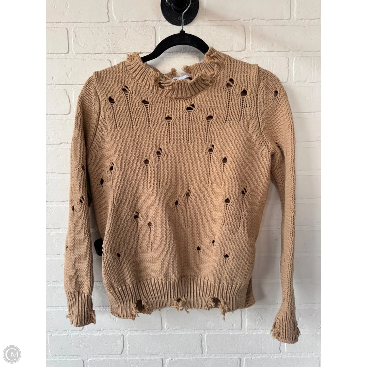 Sweater By Zara In Tan, Size: S