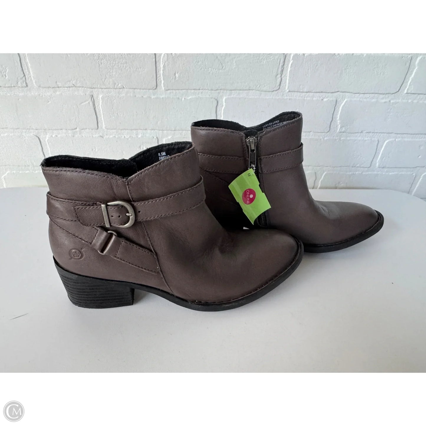 Boots Ankle Heels By Born In Brown, Size: 8.5