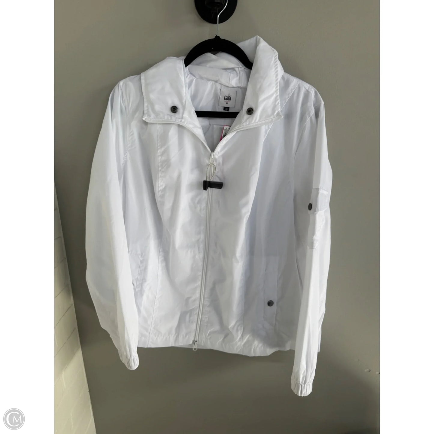 Jacket Windbreaker By Cabi In White, Size: M