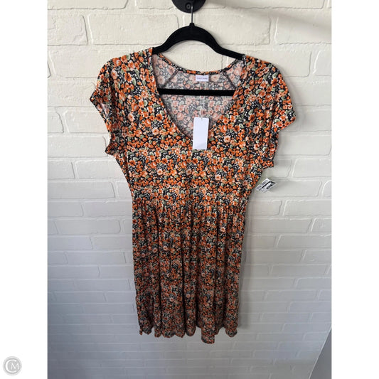 Dress Casual Short By Lascana In Blue & Orange, Size: M