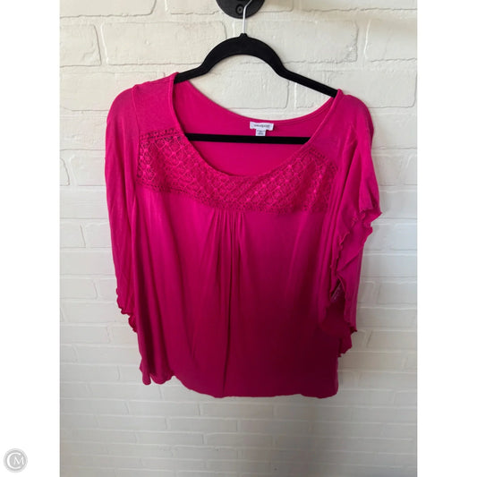 Top Short Sleeve By Westport In Pink, Size: 2x